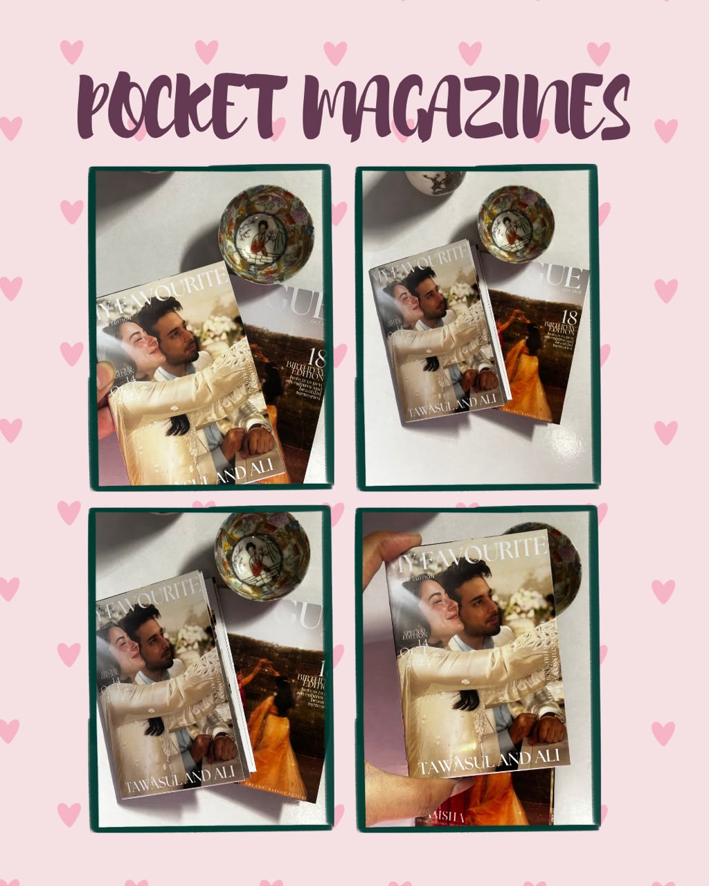 Personalized pocket magazine with custom photos and magazine-style cover